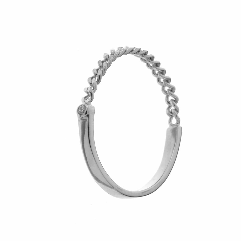 anilllo de plata con cadena